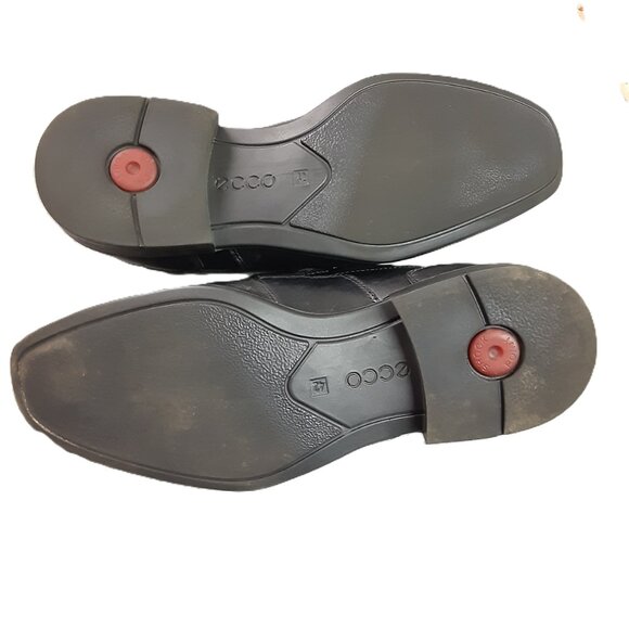 Ecco Men's Dress Shoes Size 8 Slip-on, Black Leather Bit Loafer - Picture 3 of 10